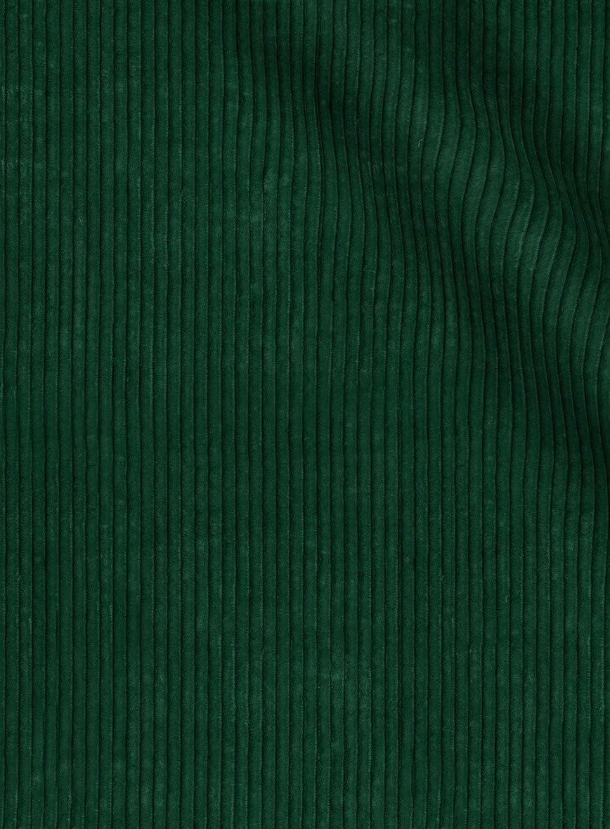 Green Thick Stretch Corduroy Jacket - StudioSuits