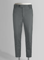 Gray Cotton Power Stretch Chino Pants - StudioSuits