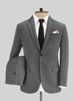 Gray Cotton Power Stretch Chino Suit - StudioSuits