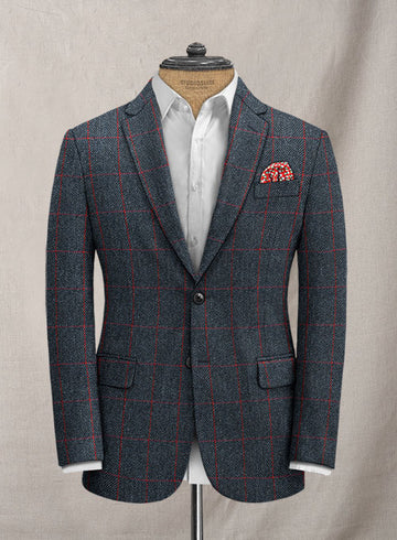 Harris Tweed Blue Checks Suit - StudioSuits