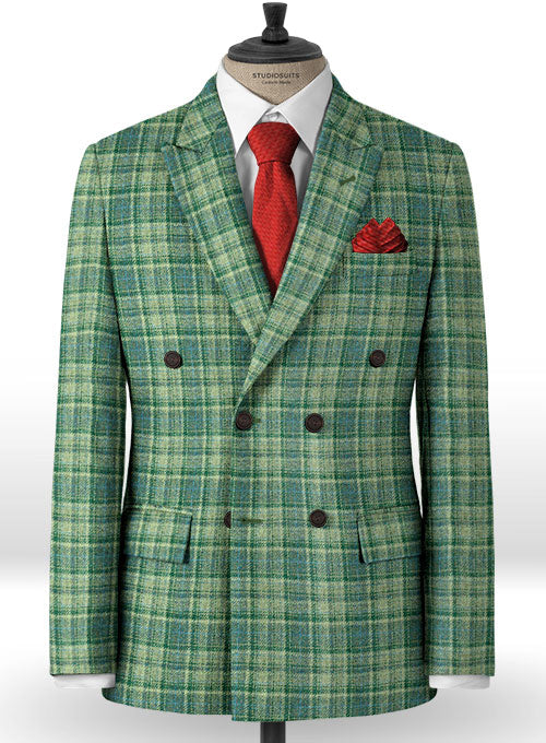 Harris Tweed Tartan Green Jacket - StudioSuits