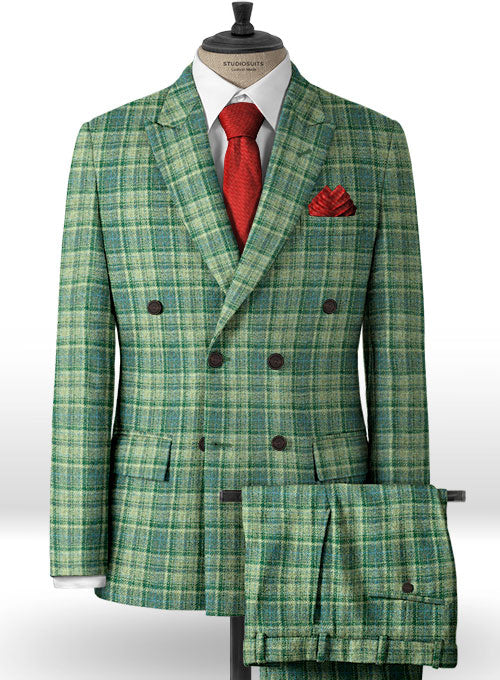 Harris Tweed Tartan Green Suit - StudioSuits