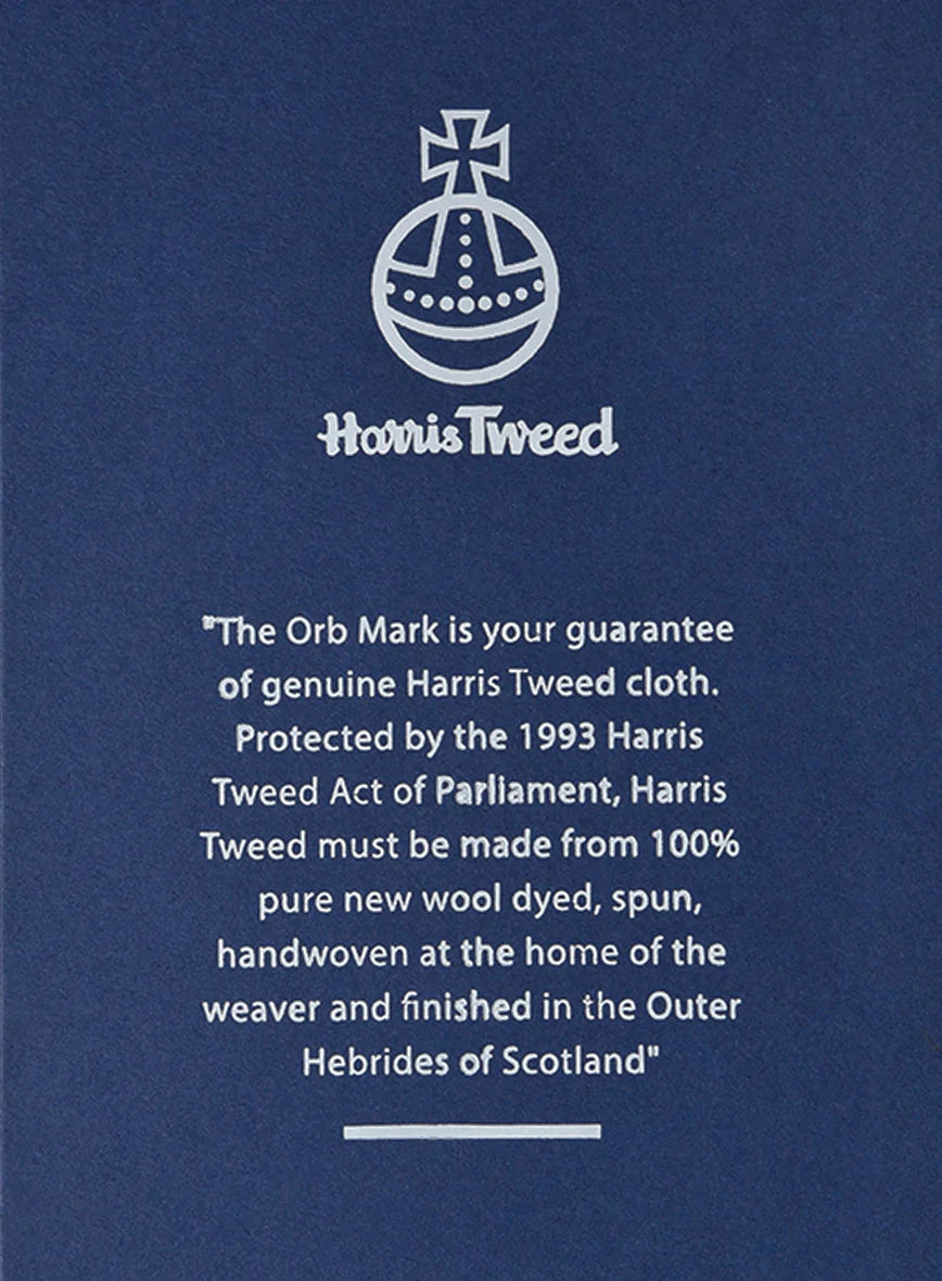 Harris Tweed Blue Chevron Tweed GQ Trench Coat - StudioSuits