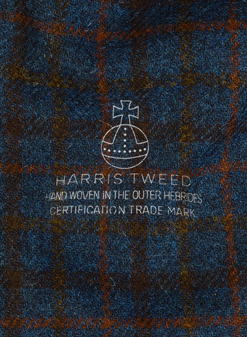 Harris Tweed Arcos Blue Suit - StudioSuits