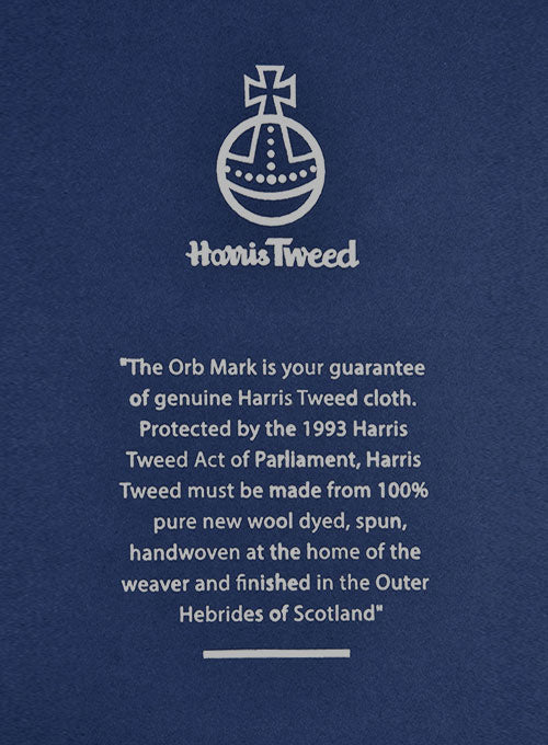 Harris Tweed Houndstooth Light Gray Pea Coat - StudioSuits