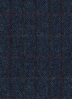 Harris Tweed King Blue Pea Coat - StudioSuits