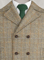 Harris Tweed Ranger Brown Pea Coat - StudioSuits