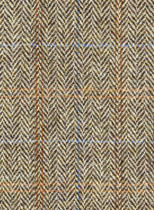 Harris Tweed Ranger Brown Pea Coat - StudioSuits