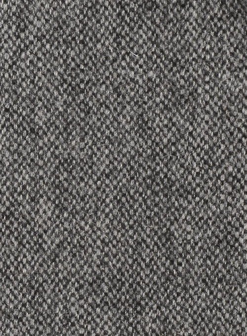 Harris Tweed Barley Gray Pea Coat - StudioSuits