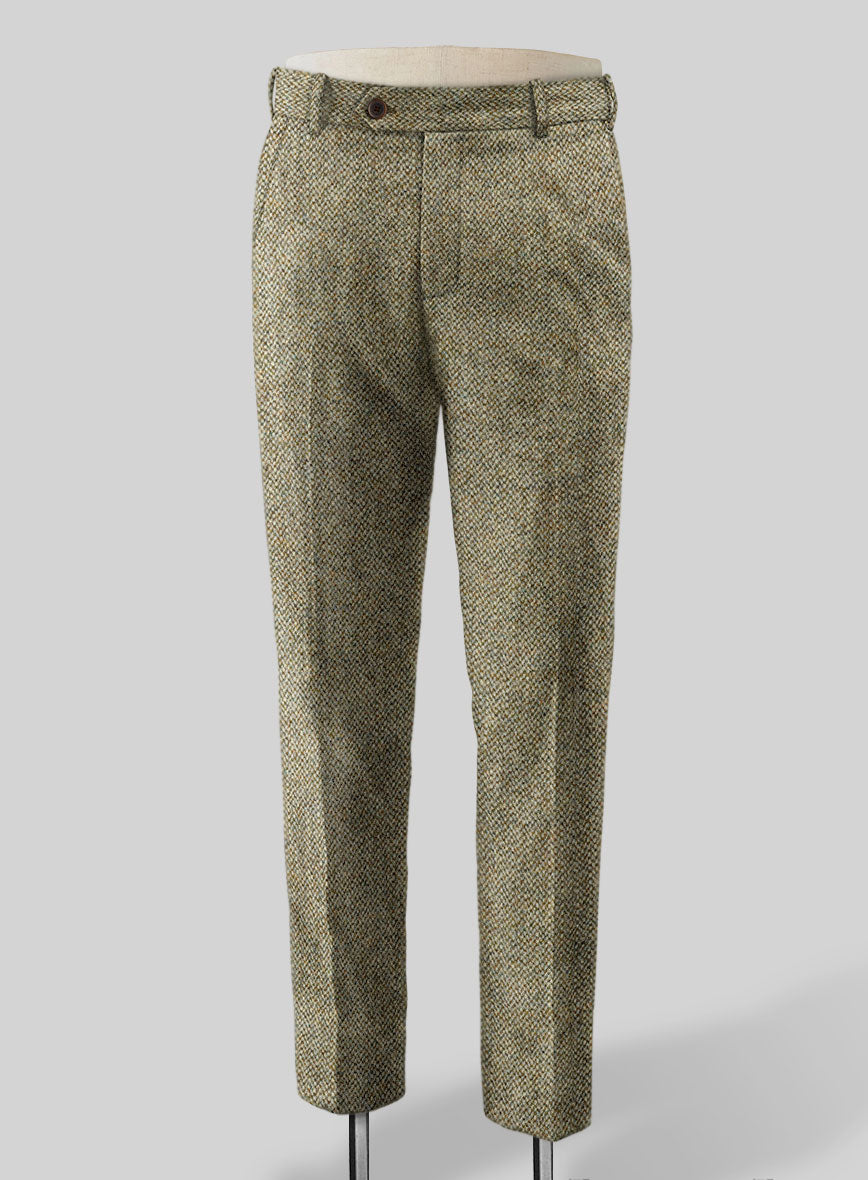 Harris Tweed Barley Brown Pants - StudioSuits