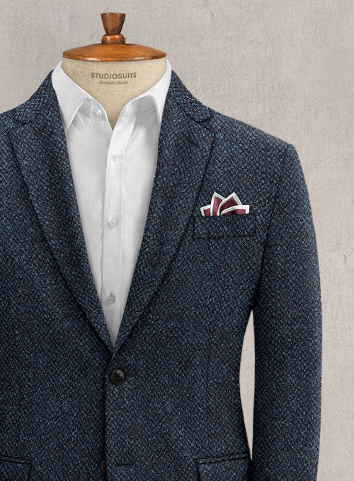 Harris Tweed Barley Royal Blue Suit - StudioSuits