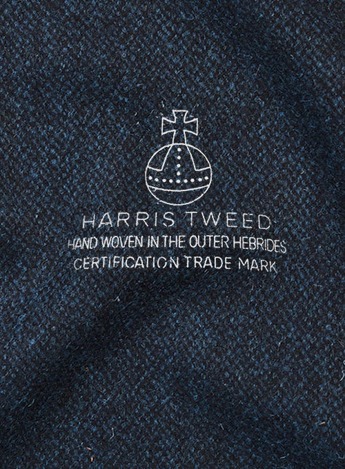 Harris Tweed Barley Royal Blue Suit - StudioSuits