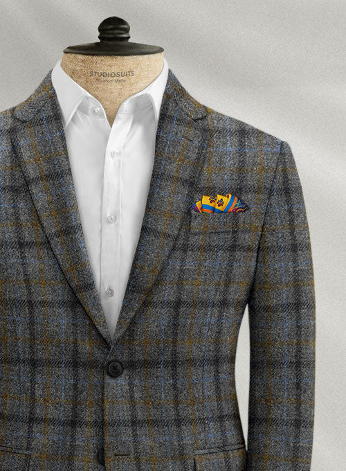 Harris Tweed Gray Checks Suit - StudioSuits
