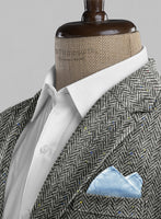 Harris Tweed Gray Chevron Jacket - StudioSuits