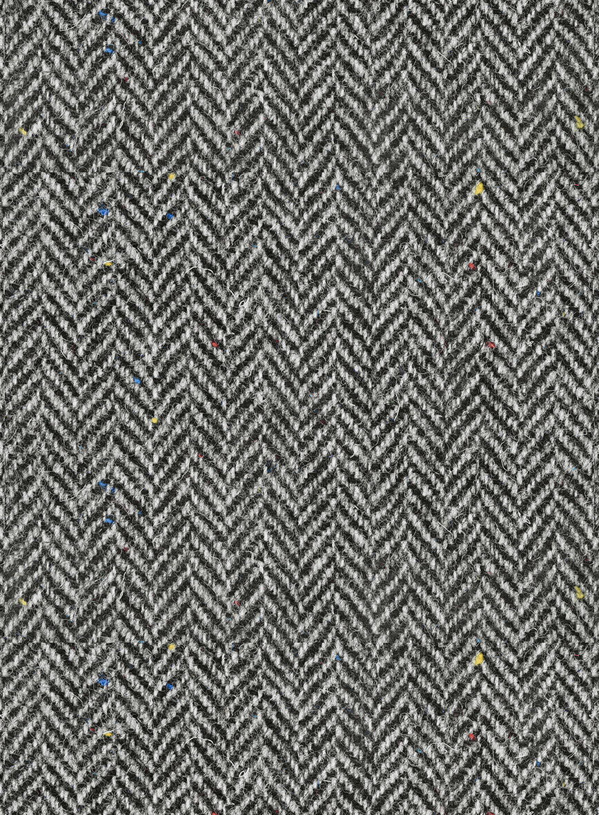 Harris Tweed Gray Chevron Jacket - StudioSuits