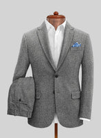 Harris Tweed Gray Chevron Suit - StudioSuits