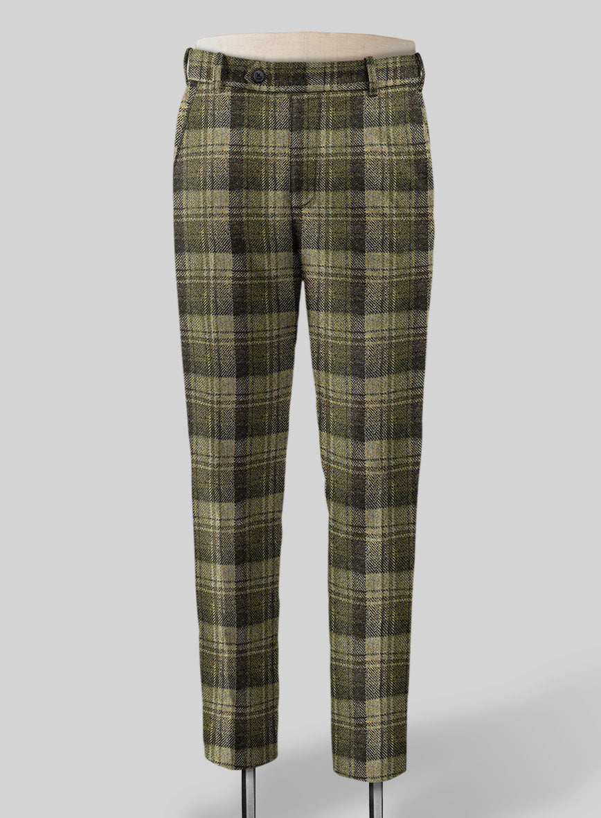 Harris Tweed Green Tartan Pants - StudioSuits