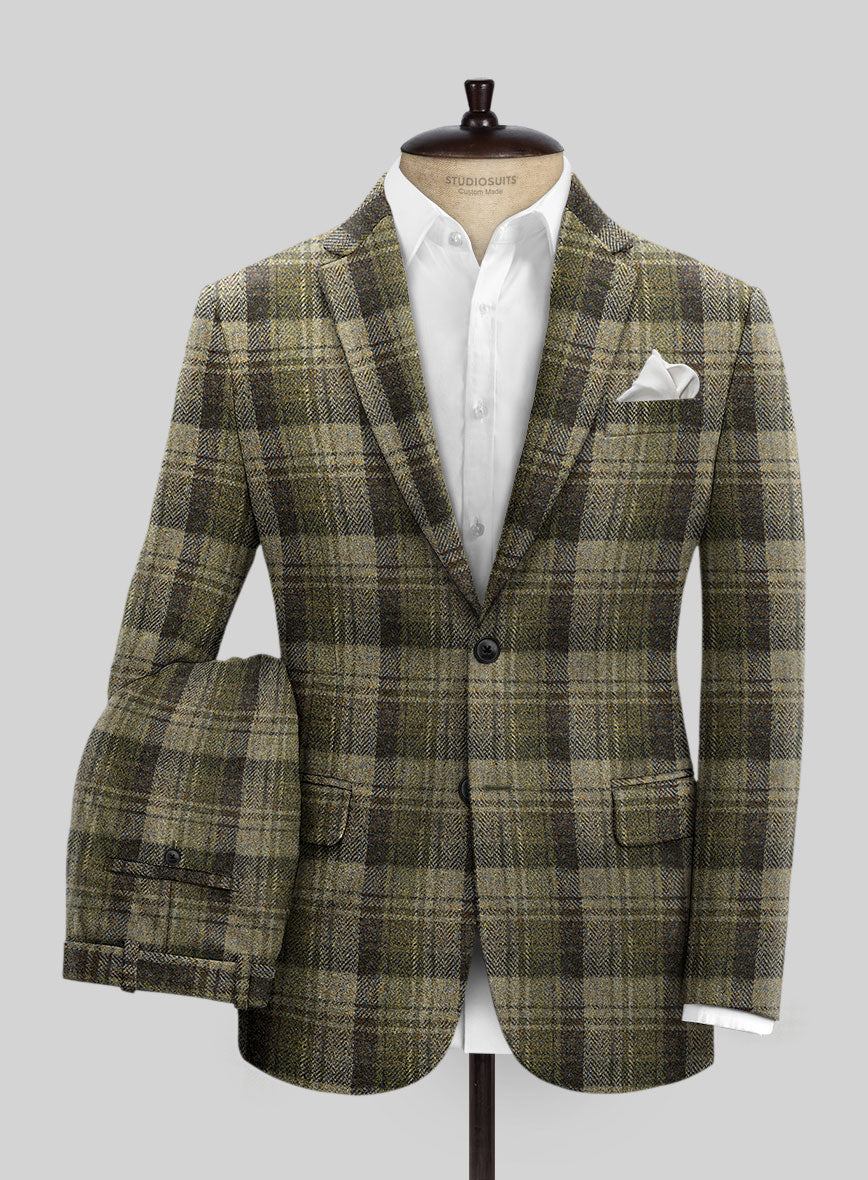 Harris Tweed Green Tartan Suit - StudioSuits