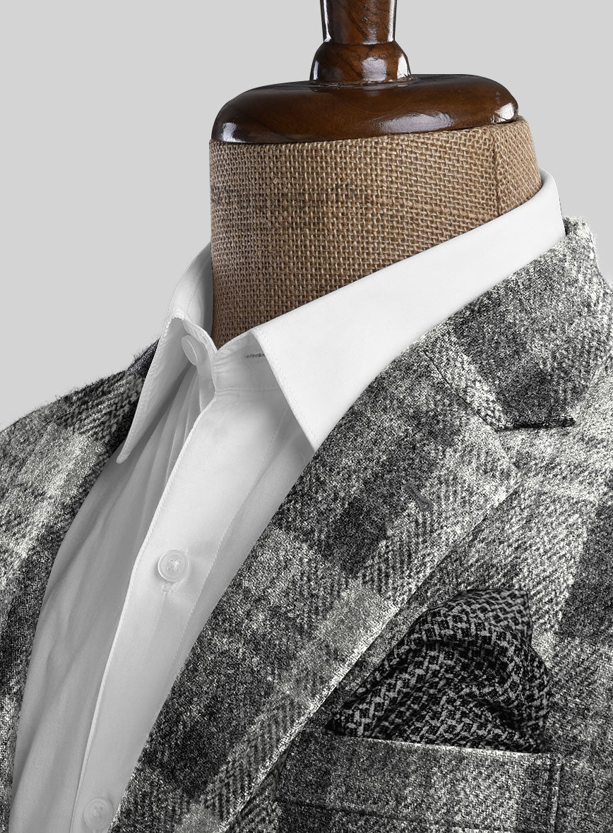 Harris Tweed Gray Tartan Jacket - StudioSuits