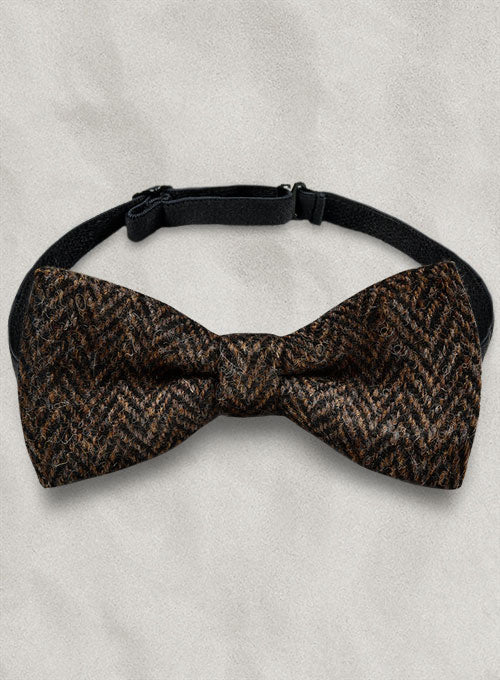 Harris Tweed Dark Brown Herringbone Bow - Special Offer - StudioSuits