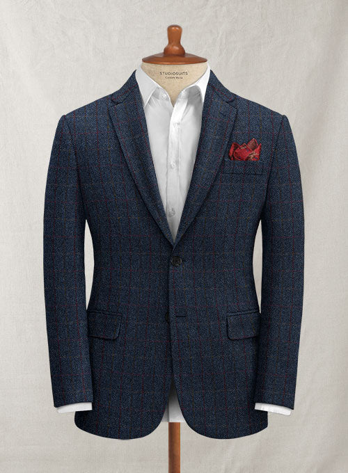 Harris Tweed King Blue Jacket – StudioSuits
