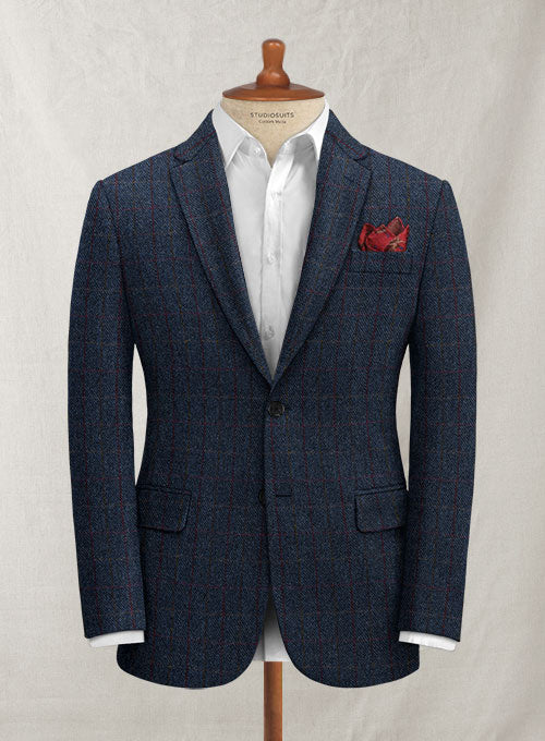 Harris Tweed King Blue Jacket - StudioSuits