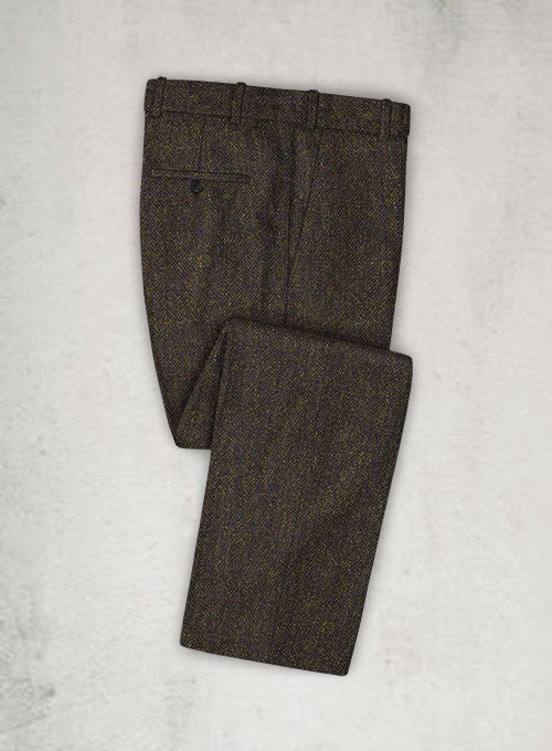 Harris Tweed Melange Brown Pants - StudioSuits