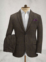 Harris Tweed Melange Brown Suit - StudioSuits