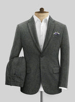 Harris Tweed Ridge Blue Herringbone Suit - StudioSuits