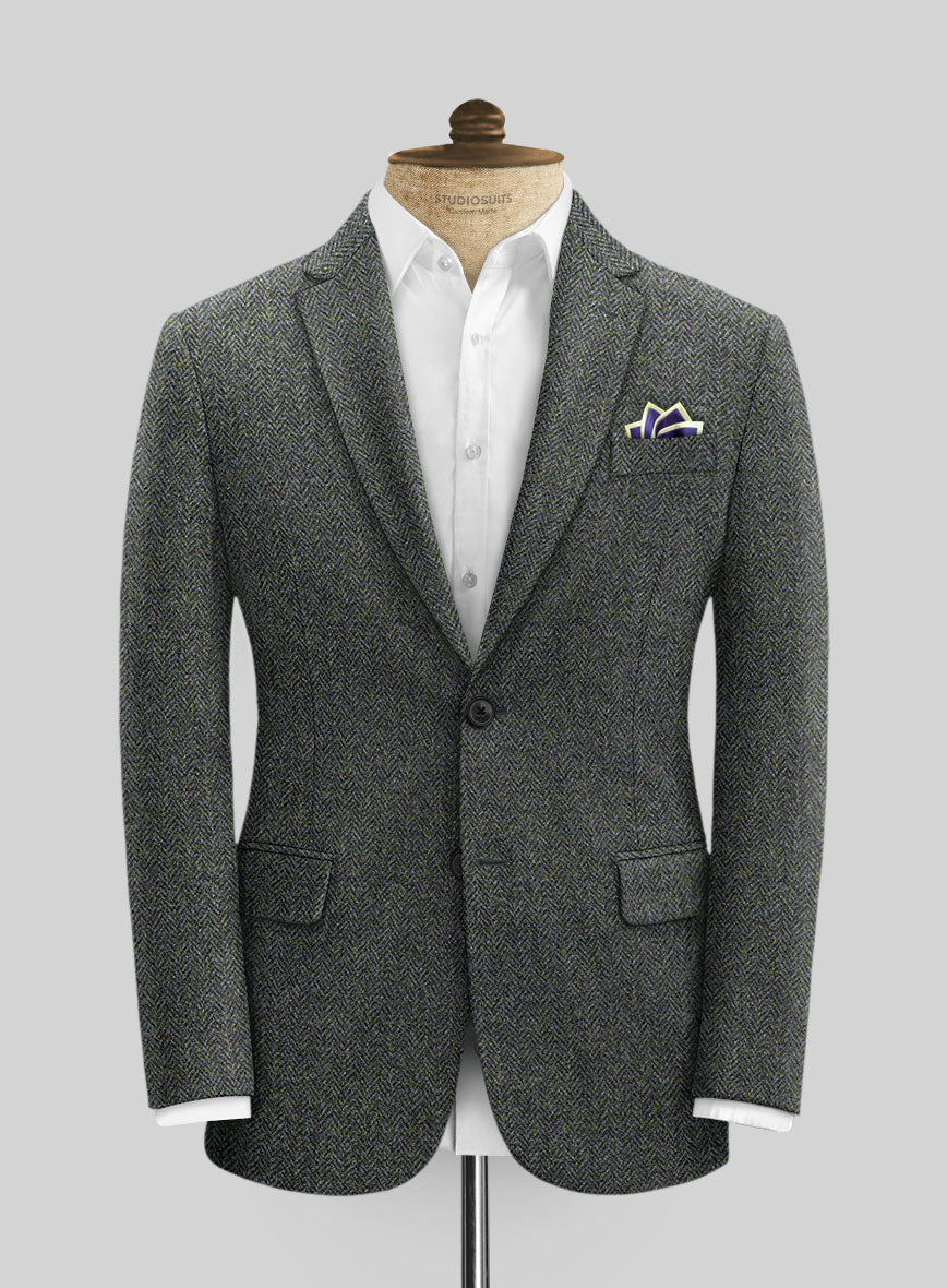 Harris Tweed Ridge Blue Herringbone Suit