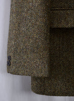 Harris Tweed Ridge Brown Herringbone Jacket - StudioSuits