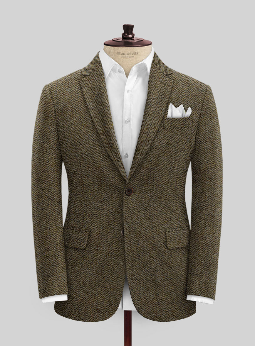 Harris Tweed Ridge Brown Herringbone Suit – StudioSuits