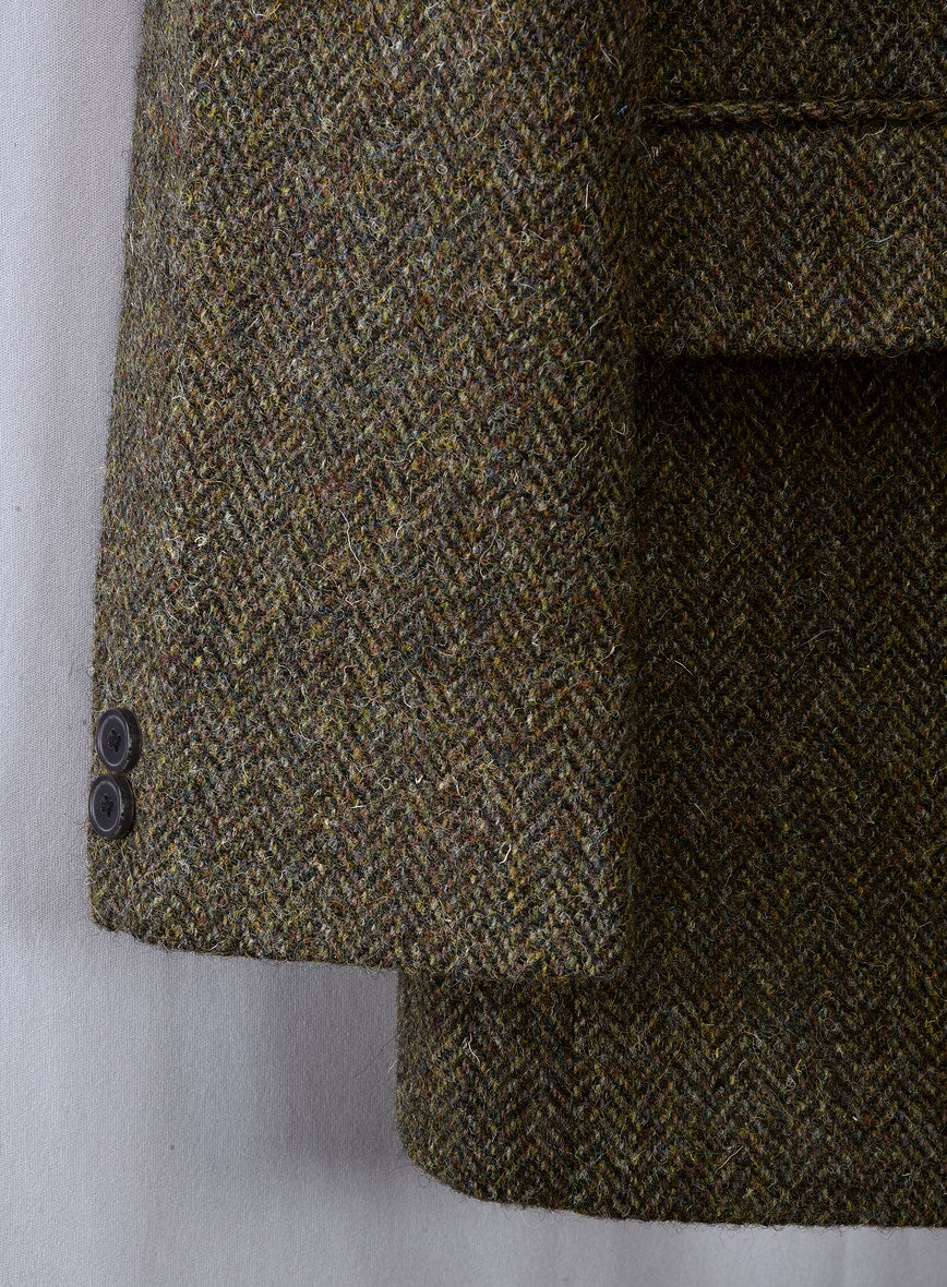 Harris Tweed Ridge Brown Herringbone Suit - StudioSuits