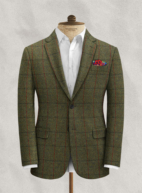 Harris Tweed Seaforth Green Jacket - StudioSuits