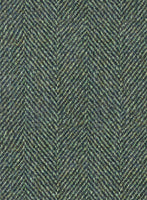 Harris Tweed Wide Herringbone Green Jacket - StudioSuits