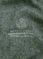 Harris Tweed Wide Herringbone Green Jacket - StudioSuits