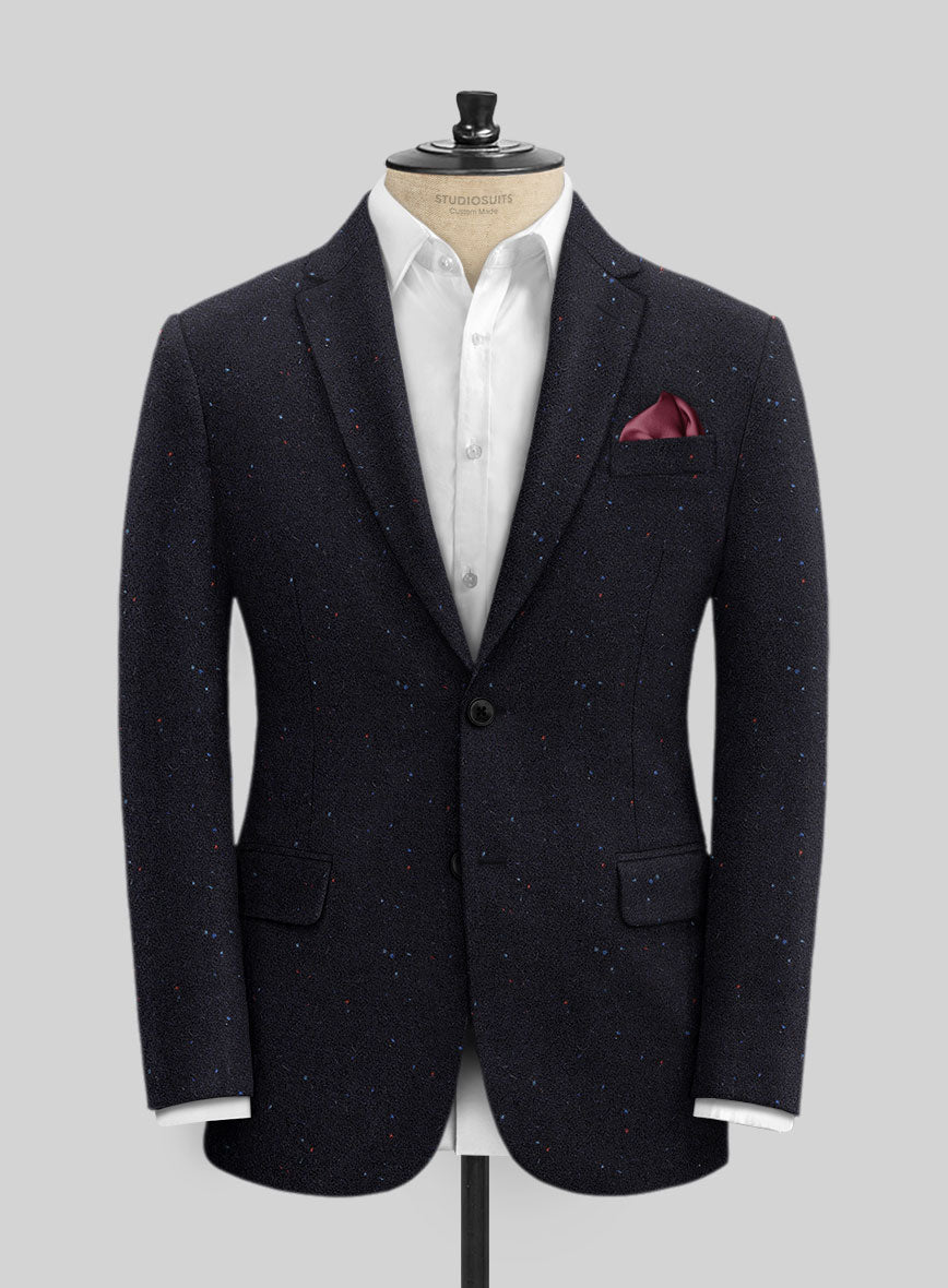 Harris Tweed Navy Speckled Jacket - StudioSuits