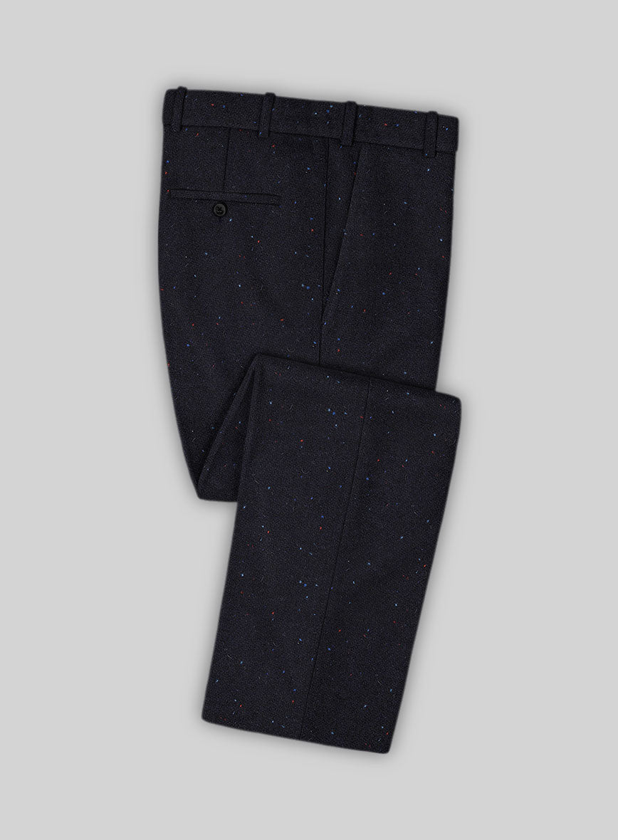 Harris Tweed Navy Speckled Pants - StudioSuits