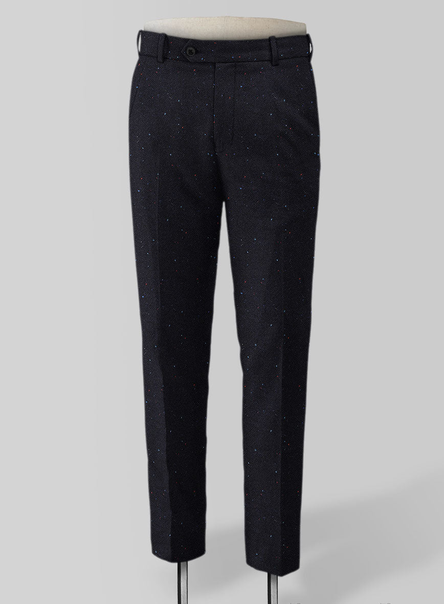 Harris Tweed Navy Speckled Pants - StudioSuits