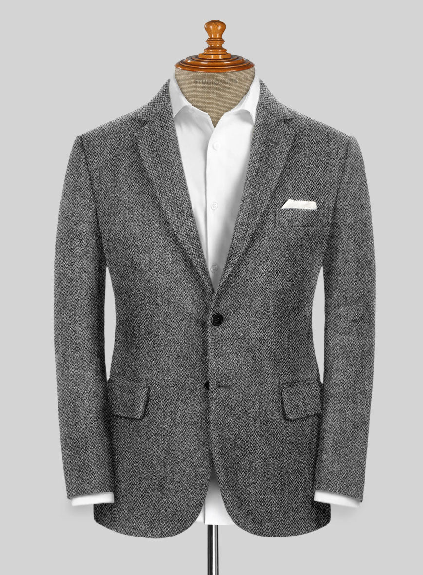Harris Tweed Barley Gray Jacket – StudioSuits