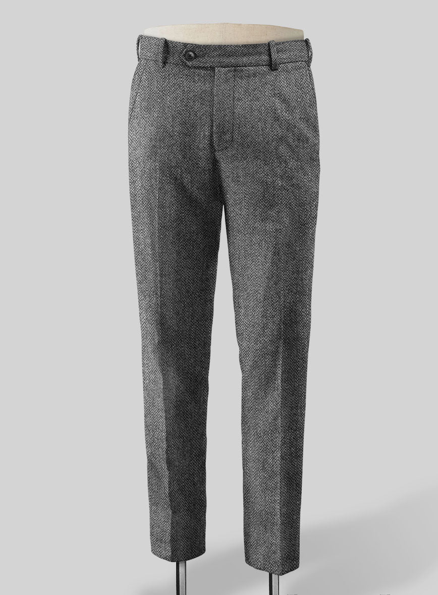 Harris Tweed Barley Gray Pants - StudioSuits