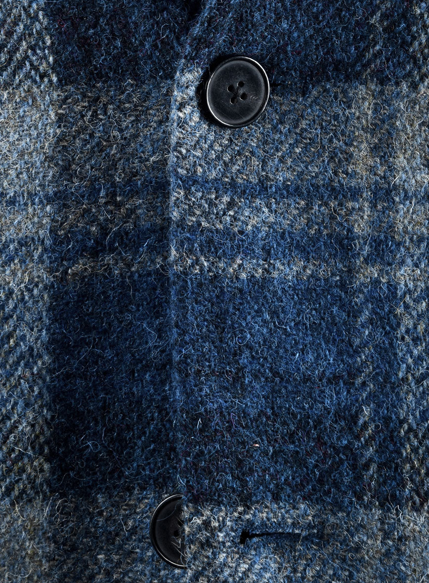 Harris Tweed Blue Tartan Jacket - StudioSuits