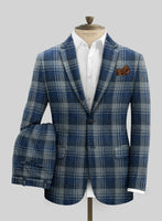 Harris Tweed Blue Tartan Suit - StudioSuits