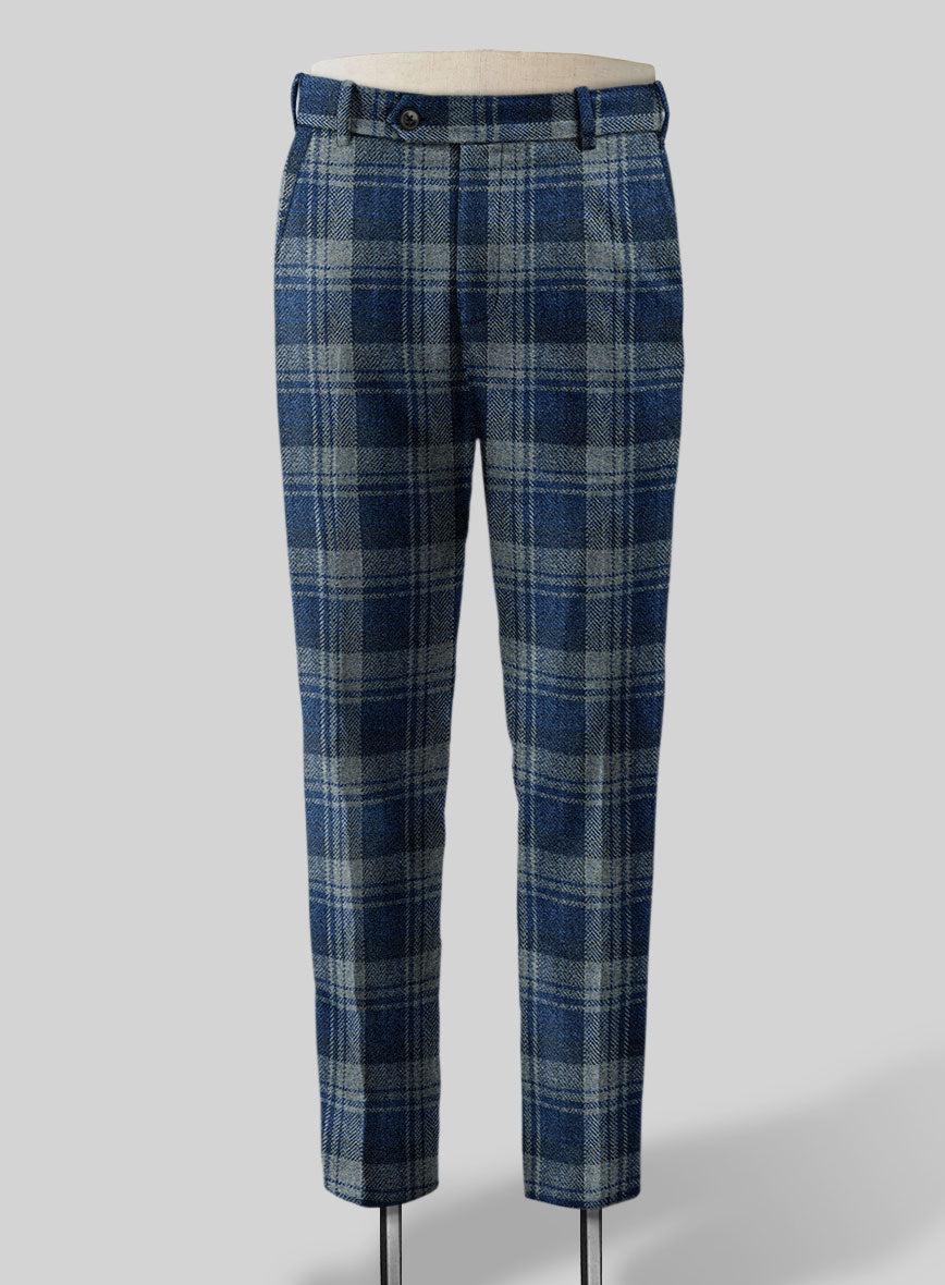 Harris Tweed Blue Tartan Suit - StudioSuits