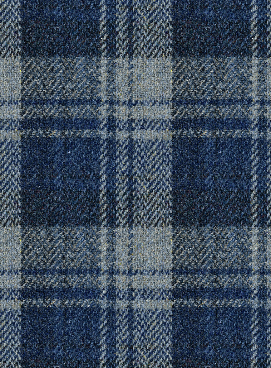 Harris Tweed Blue Tartan Suit - StudioSuits