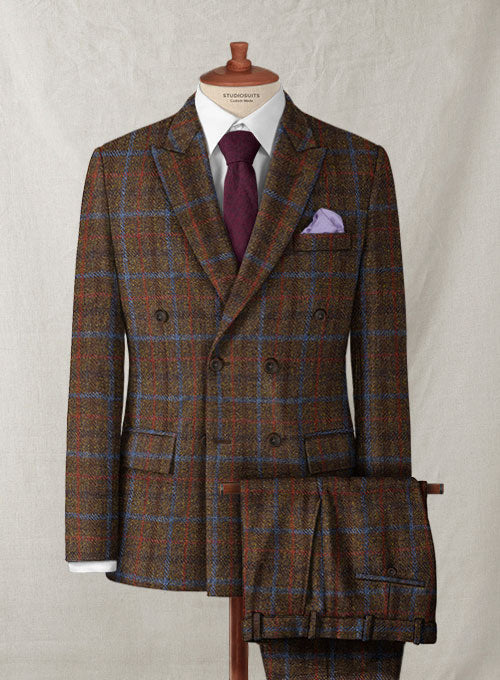 Harris Tweed Brown Checks Suit - StudioSuits