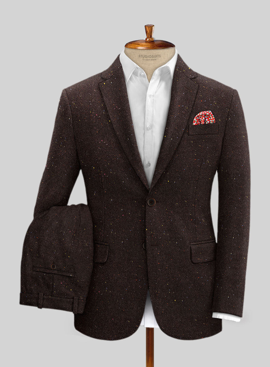 Harris Tweed Brown Speckled Suit - StudioSuits