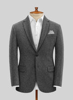 Harris Tweed Charcoal Chevron Suit - StudioSuits