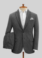 Harris Tweed Charcoal Chevron Suit - StudioSuits