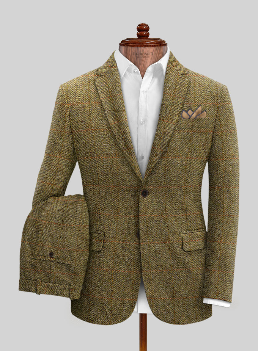 Harris Tweed Country Brown Check Suit - StudioSuits